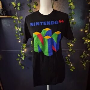 Nintendo 64 Black Graphic Logo T-Shirt - Nintendo